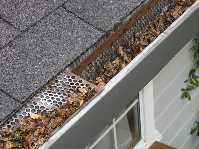 gutter with broken guard in need of repair